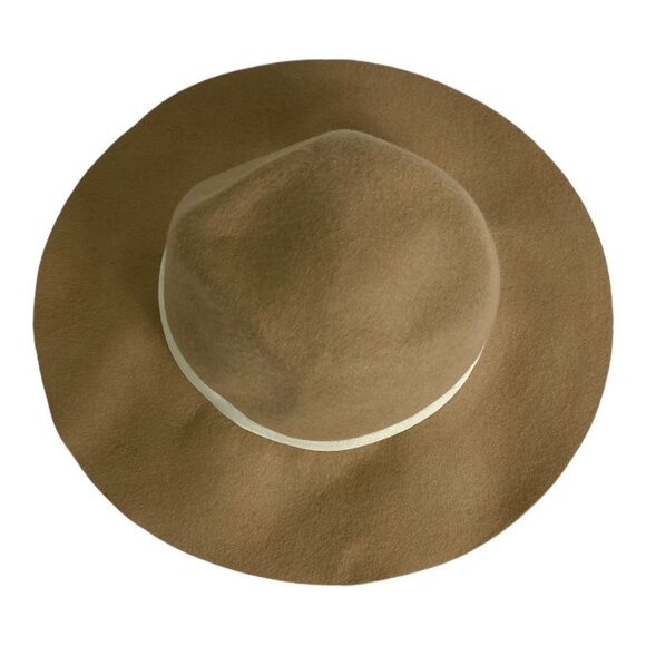 NWT Nordstrom 100% Wool Felt‎ Fedora Hat Brown Adjustable Ribbon Felted New Tags - Picture 6 of 10